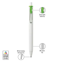 uni-ball one Retractable Gel Pen, Medium Point, 0.7mm, Assorted Ink, 5/Pack (70381)