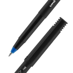 uniball Onyx Rollerball Pens, Fine Point, 0.7mm, Blue Ink, Dozen (60145)