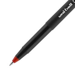 uniball Onyx Rollerball Pen, Micro Point, 0.5mm, Red Ink, Dozen (60042)