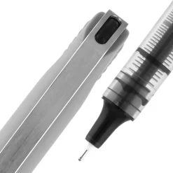 uniball Vision Needle Rollerball Pens, Fine Point, 0.7mm, Black Ink, Dozen (1734903)