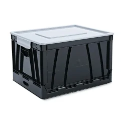 Universal Collapsible Crate, 17 1/4 X 14 1/4 X 10 1/2, Black/gray, 2/pack