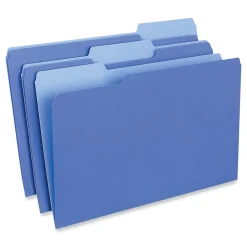 Universal File Folder, Legal Size, Blue, 100/Box (UNV15301)