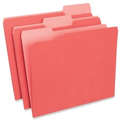 Universal File Folder, Letter Size, Red, 100/Box (UNV12303)