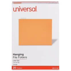 Universal Hanging File Folder, Letter Size, Orange, 25/Box (UNV14122)