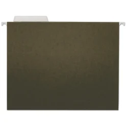 Universal Recycled Hanging File Folder, Letter Size, Standard Green, 25/Box (UNV14113)