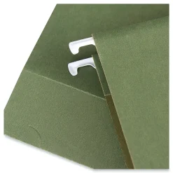Universal Reinforced Recycled Hanging File Folder, Letter Size, Green, 25/Box (UNV14142)