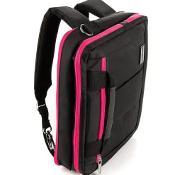 Vangoddy 15.6" Nylon Water Resistant Laptop Bag, Black/Pink (0609465467115)