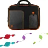 Vangoddy Office Busines Travel 12" Nylon Water Resistant Laptop Bag, Black/Orange (PT_000001242)