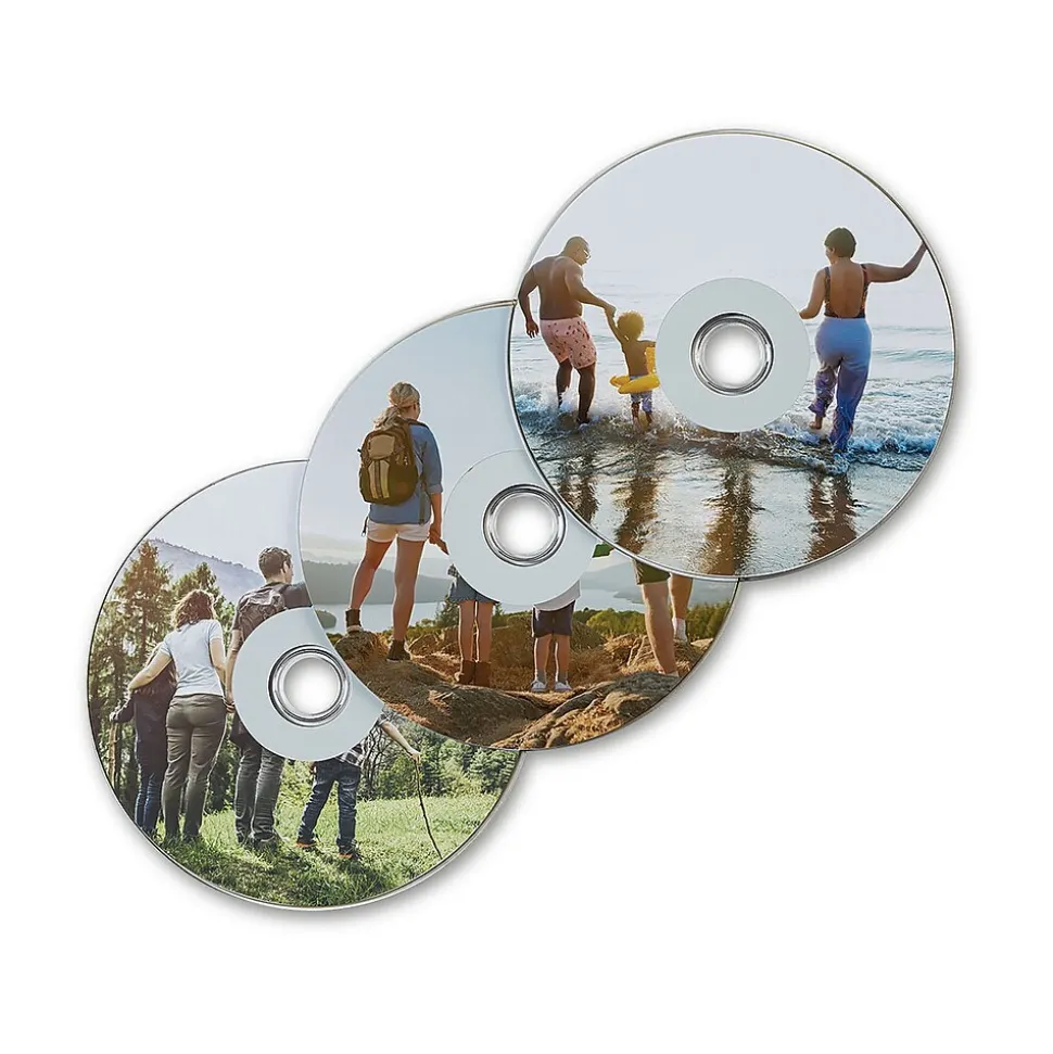 Verbatim Inkjet Media Labels, White, 7 Labels/Sheet, 50 Sheets/Pack (71126)