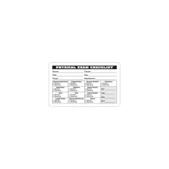 Veterinary Examination Medical Labels, Physical Exam Checklist, White, 2.5 x 4 inch, 100 Labels