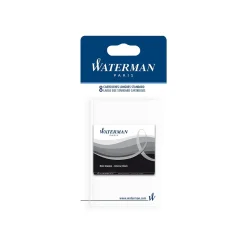 Waterman Paris Fountain Cartridge Pen Refill, Black Ink, 8/Pack (S0712991)