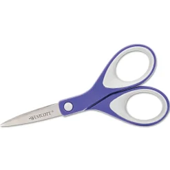 Westcott KleenEarth 6" Stainless Steel Standard Scissors, Pointed Tip, Blue/Gray (15552)