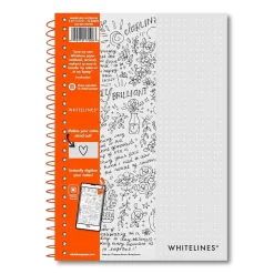 Whitelines Journal, 75.75" x 8.25", Dotted Ruled, Gray, 70 Pages, 12/Carton (17006cs)