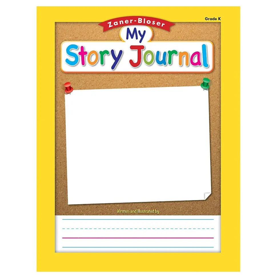 Zaner-Bloser Composition Notebooks, 8.375" x 10.875", Wide Ruled, 16 Sheets, Multicolor, 6/Bundle (ELP311843-6)