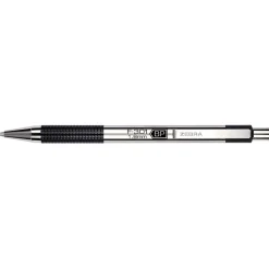 Zebra F-301 Retractable Ballpoint Pen, Bold Point, 1.6mm, Black Ink, 2 Pack (27312)