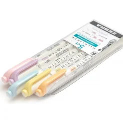 Zebra Mildliner Twin Tip Highlighters, Bullet/Chisel Tip, Gentle Assorted, 5/Pack (78705)