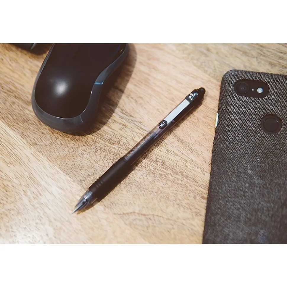 Zebra Z-Grip Retractable Ballpoint Pen, Medium Point, 1.0mm, Assorted Ink, 48 Pack (22048)