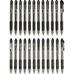Zebra Z-Grip Retractable Ballpoint Pens, Medium Point, 1.0mm, Black Ink, 24/Pack (12221)